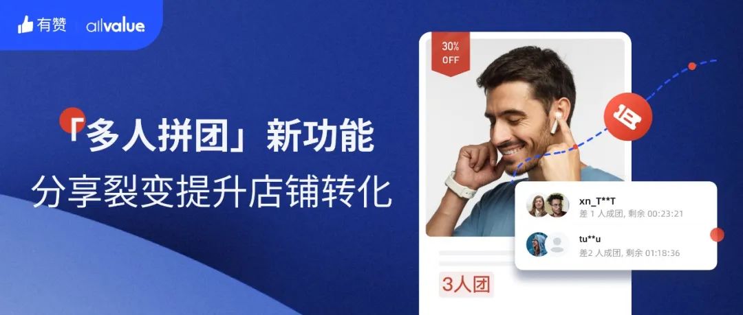 AllValue推出「多人拼團」功能，解鎖獨立站“裂變營銷”新玩法！